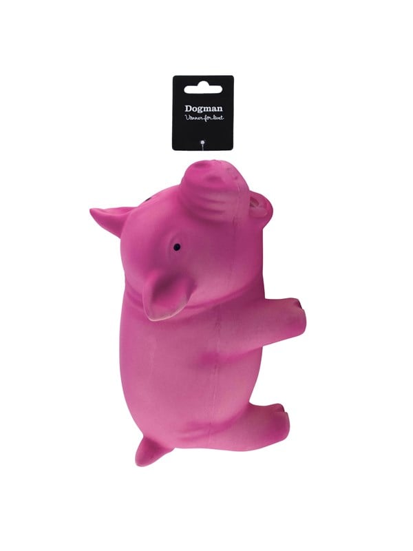 Dogman Hundelegetøj Latex Gris Pink 23cm