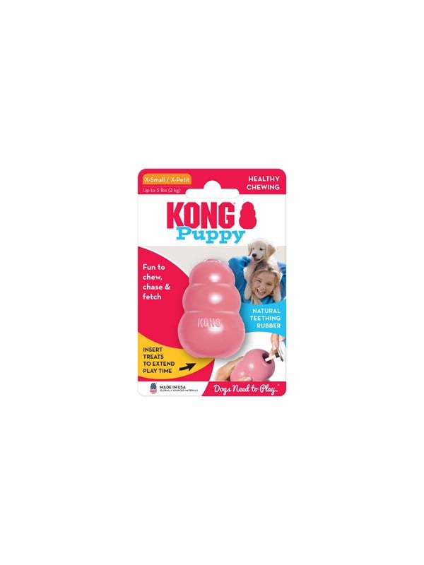 Kong Dog Toy Kong Puppy Xsmall Assorted Colors  1 Pack