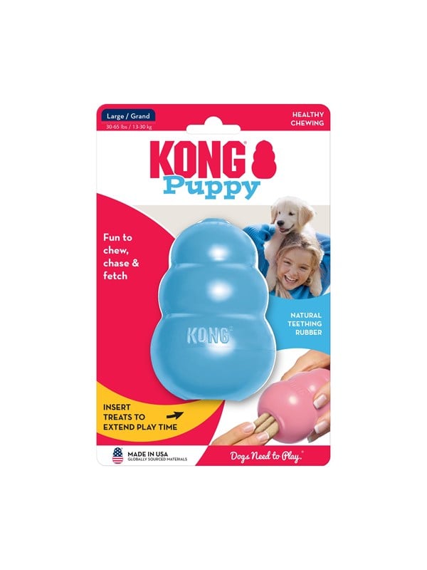 Kong Dog Toy Kong Puppy Large Assorted Colors  1 Pack