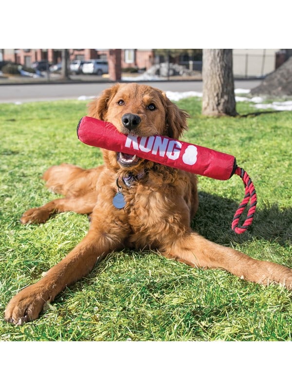 Kong Hundelegetøj Signature Stick Med Reb 30cm