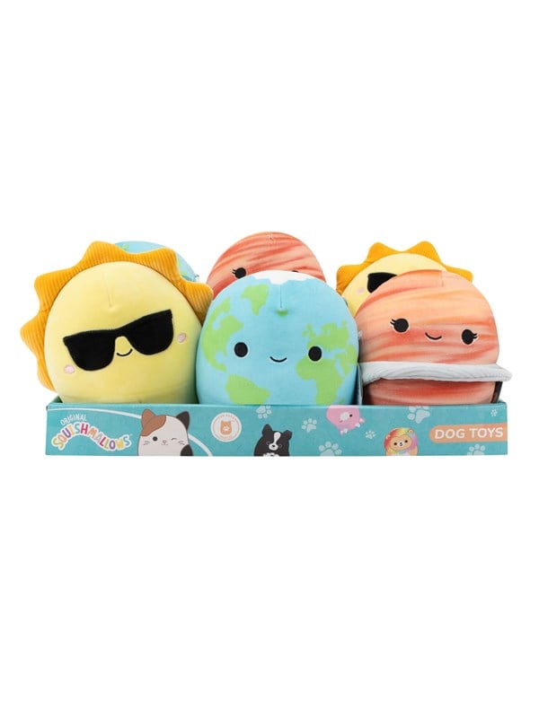 Squishmallows Pets Hundelegetøj Med Pibelyd 18 Cm Planeter Assorteret