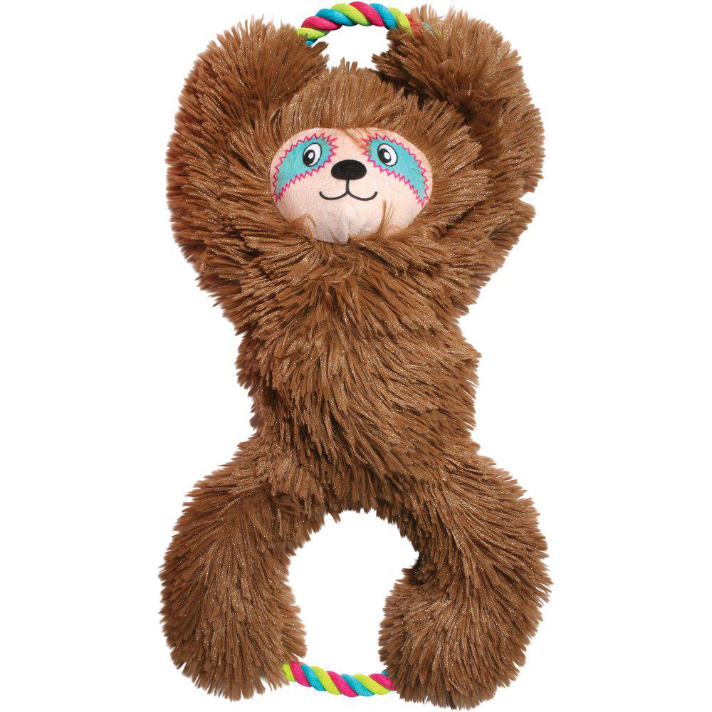 Kongs Tuggz Dovendyr Xl 42cm Hundelegetøj Med Slidstærke Reb Og Blød Plys For Store Hunde