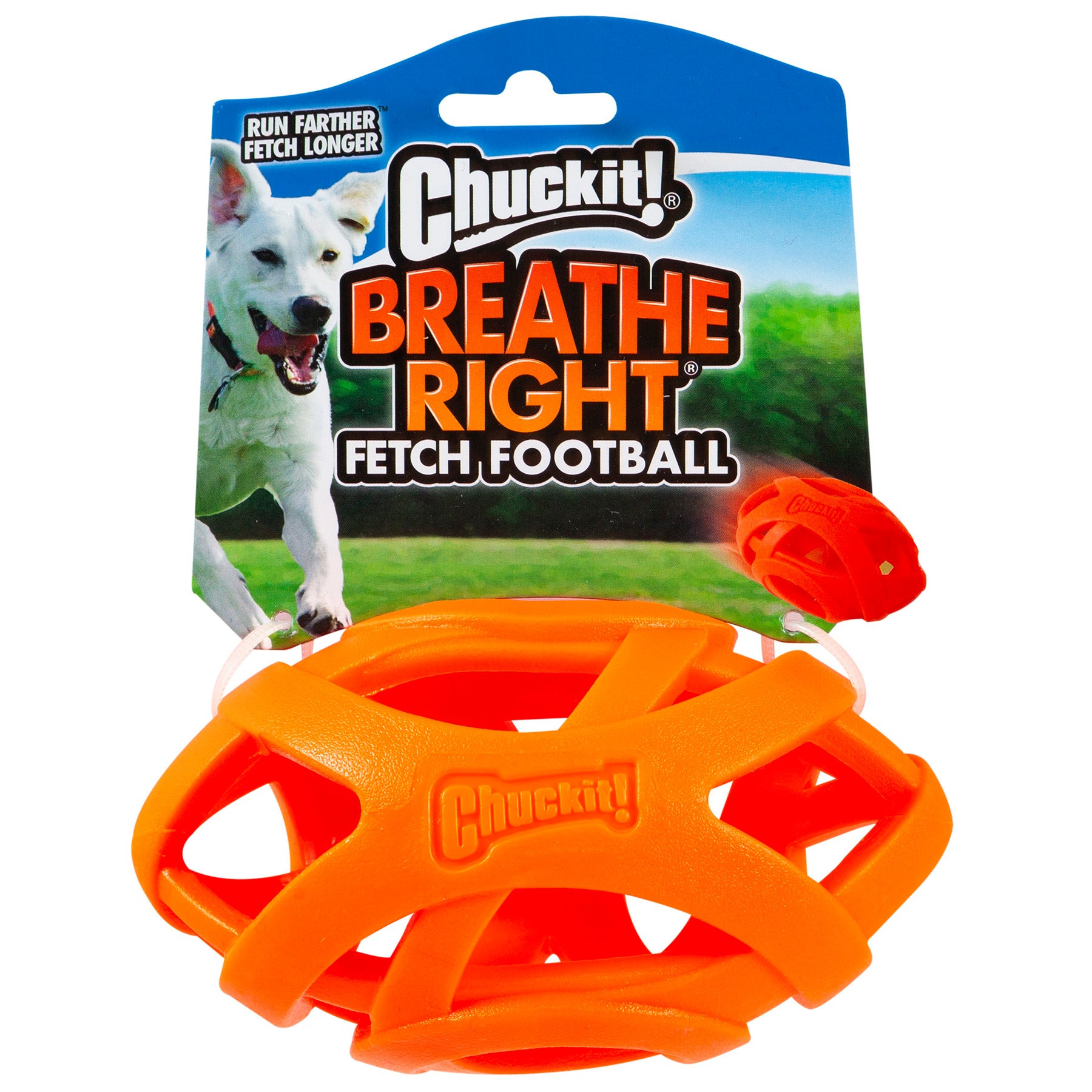 Whesco   Chuckit Breathe Right Fetch Football  14 Cm   Hundelegetøj   Tpr Gummi   Alt Til Hunden