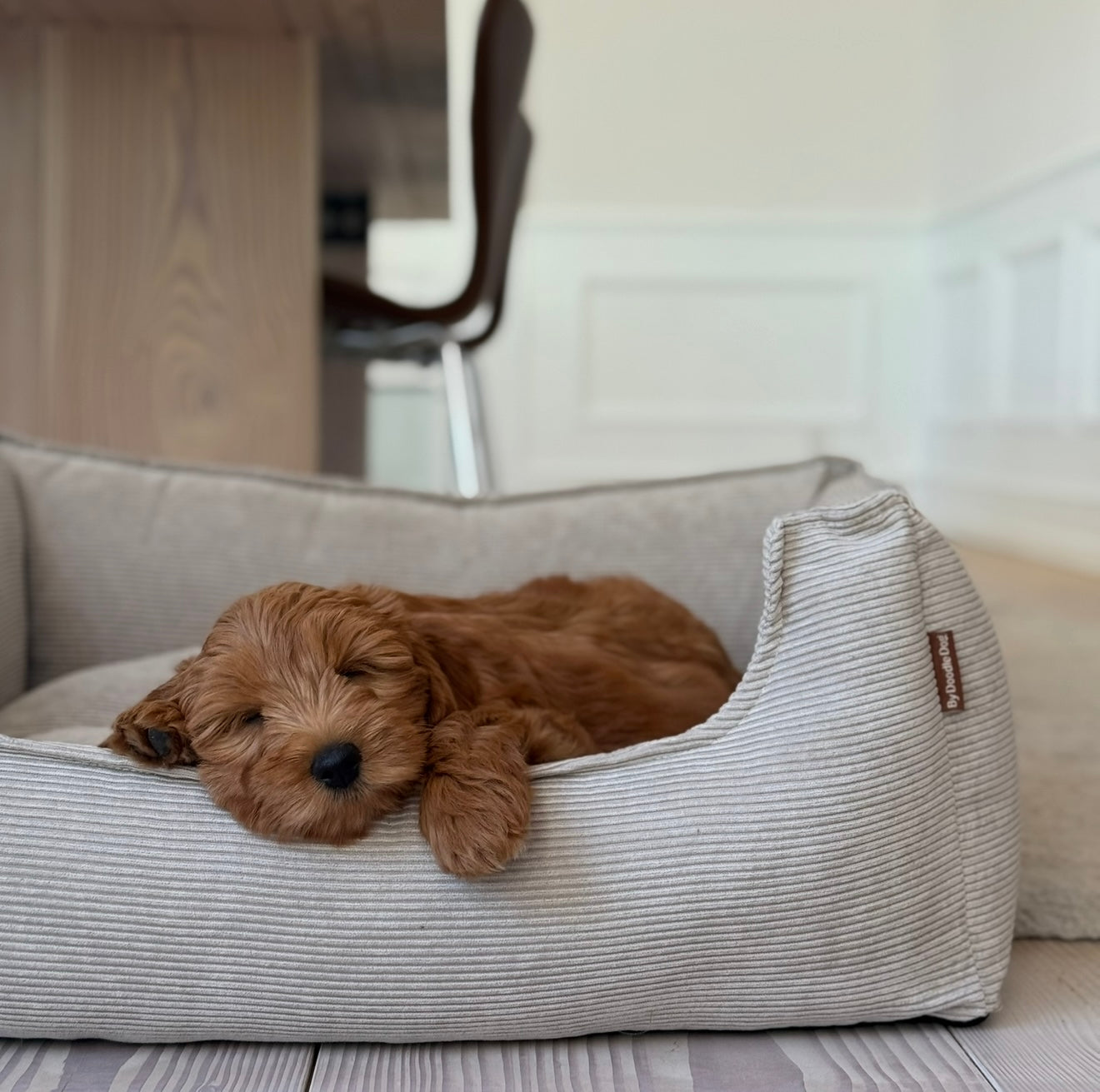 Elmer Hundekurv Smal Fløjl Beige