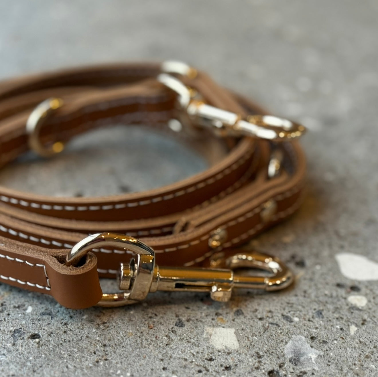 Hundesnor   Cognac Læder   Justerbar