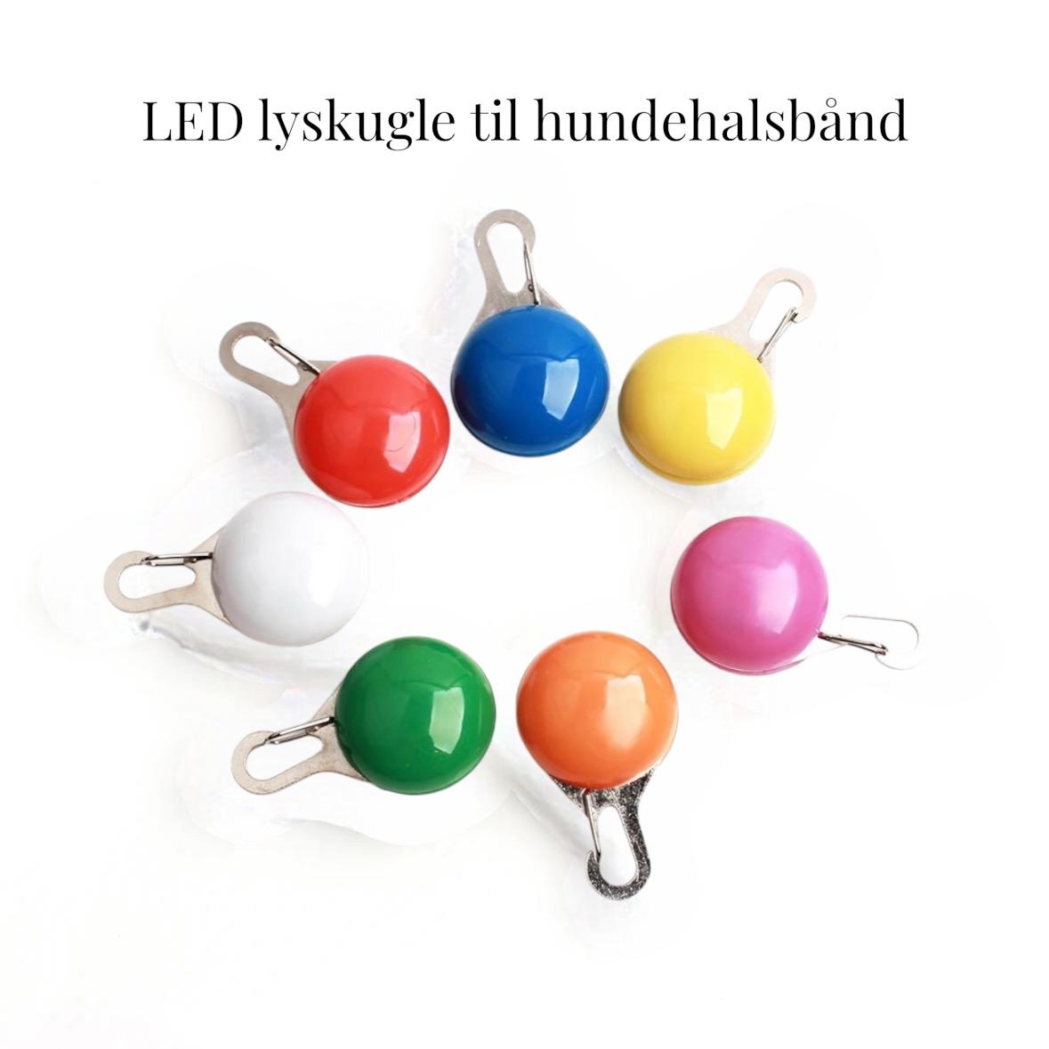 Led Lyskugle Til Halsbånd   Blå