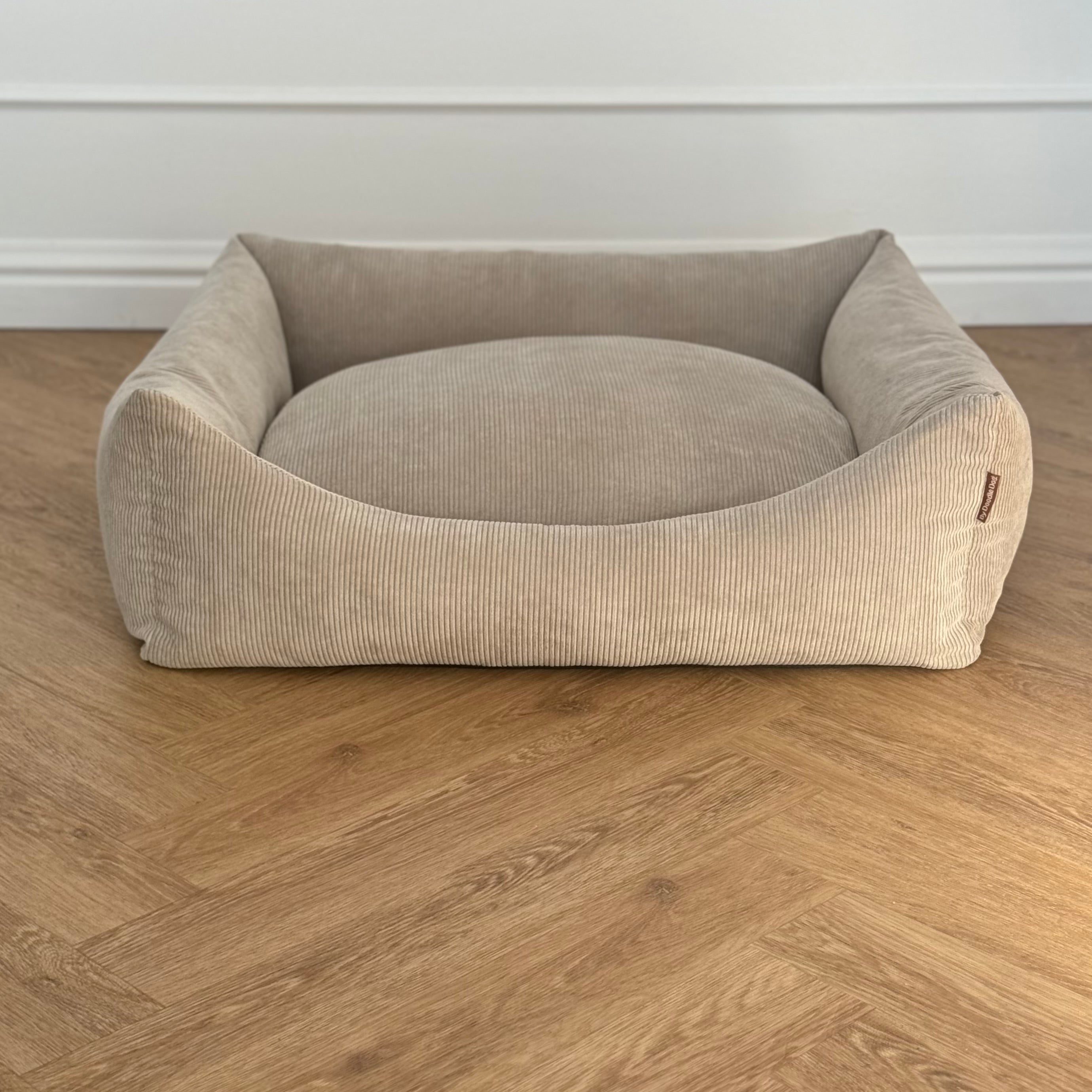 Bjørk Hundekurv   Smal Fløjl   Beige   Small