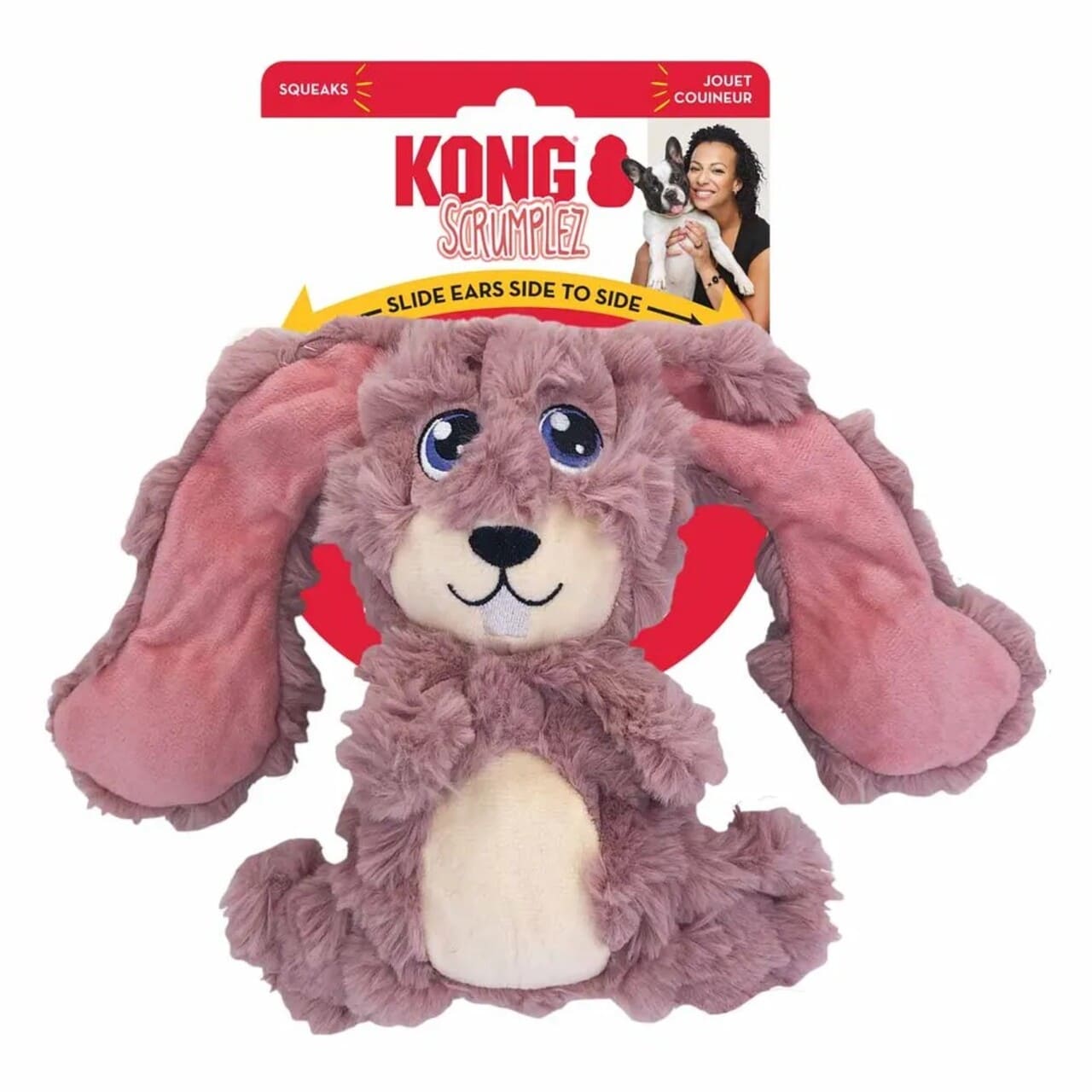 Imazo    Kong Scrumplez Bunny M  Sjov Og Blød Kanin Til Interaktiv Leg   Hundelegetøj   Plys   Alt Til Hunden