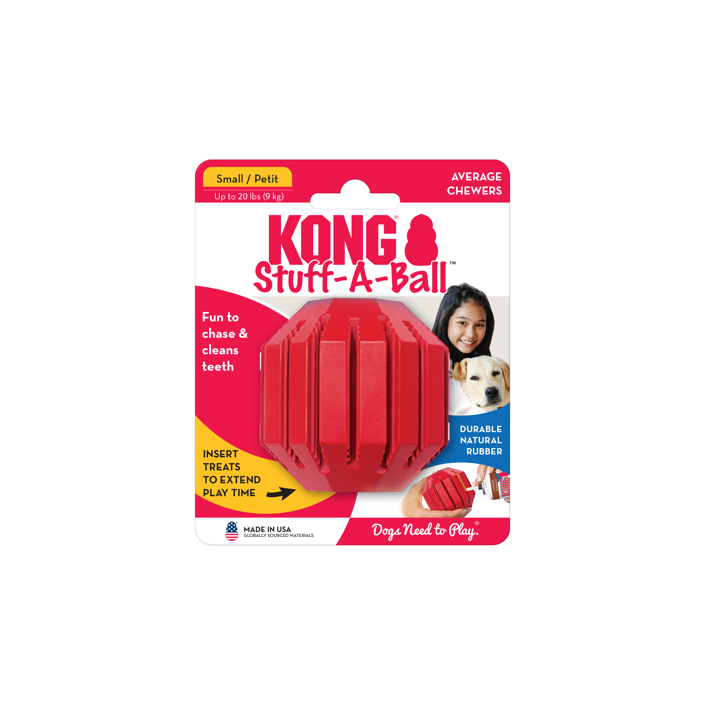 KONG Stuff-A-Ball S - Hundelegetøj til Tyggebehov