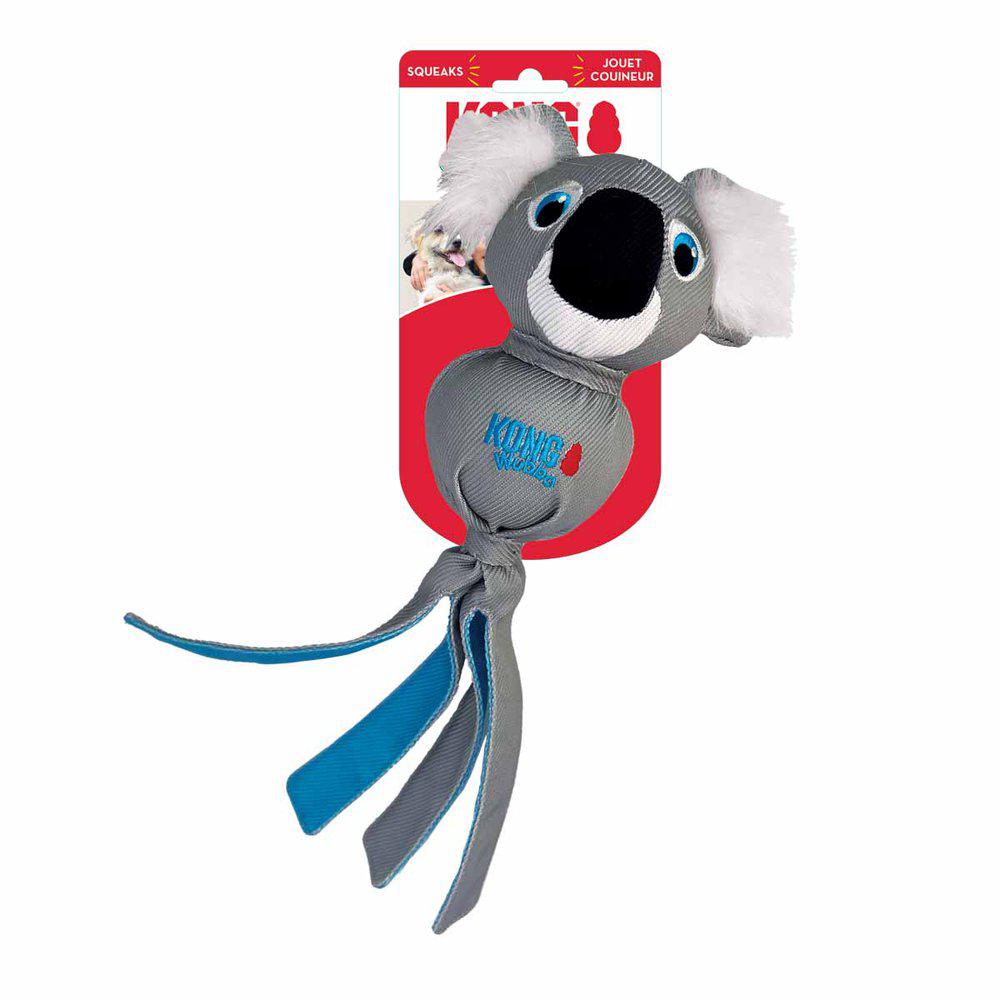 Kong Wubba Zoo Koala L 37x13x9cm Legetøj Til Hunde Med Squeaker Og Forstærket Stof For Hunde