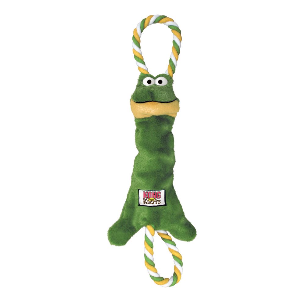Kong Tugger Knots Frø - Interaktivt Hundelegetøj 39cm