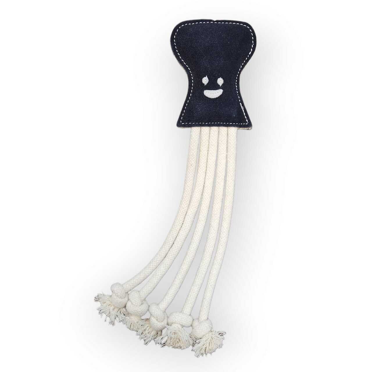 Petpower   Namastay Blæksprutte I Buffalo Ruskind Med Reb Og Piv 35 X 10 Cm   Hundelegetøj   100   Naturmateriale Quot Quot Genanvendelige Materialer Quot Quot Buffalo Ruskind Quot Quot Kokosfiber Quot Quot Bomulds Jute Reb Quot Quot Reb   Alt T