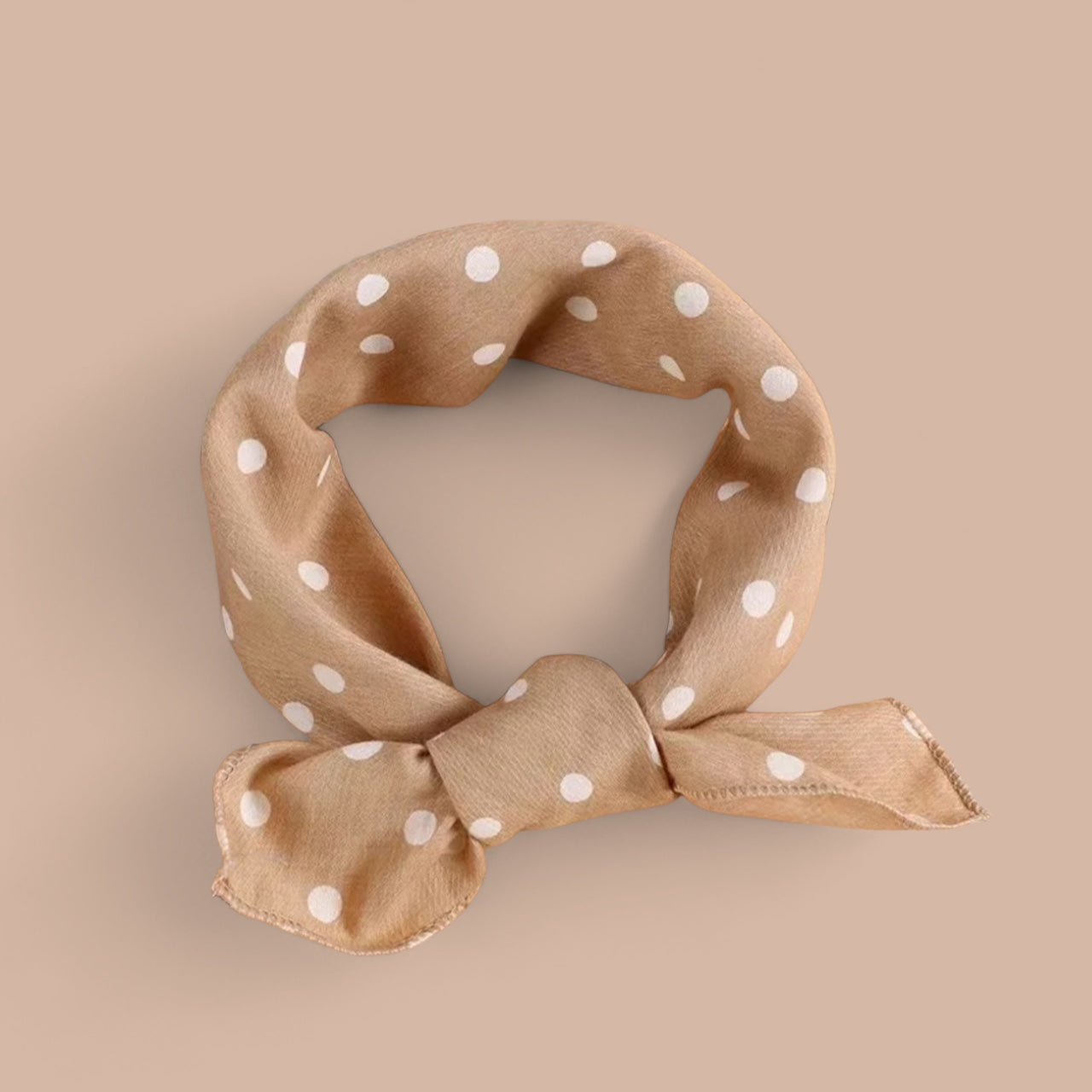 Bandana   Kakhi M  Prikker   Beige M  Hvide Prikker