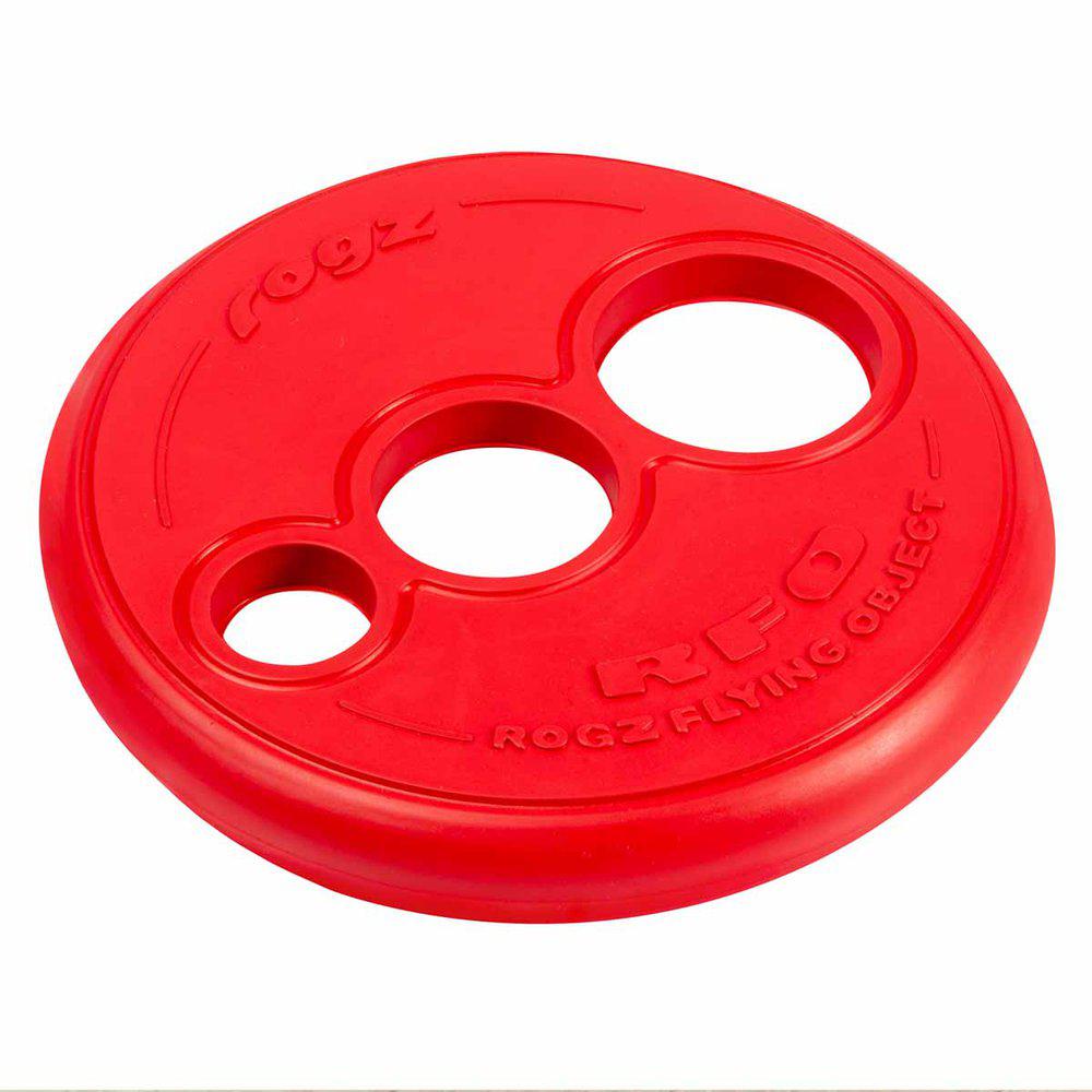 Rogz Rfo Rød Frisbee ø23 Cm Til Hunde  Blød Og Skånsom For Hundens Mund  For Hunde