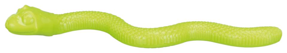 Trixie Snack Slange 42cm  Robust Tpr Gummilegetøj For Hunde Med Snackrum Og Lyd  Grøn  42 Cm