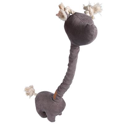 D D Home Giraf I Fløjl  20x52cm  Grå Farve Til Hunde  Akudim