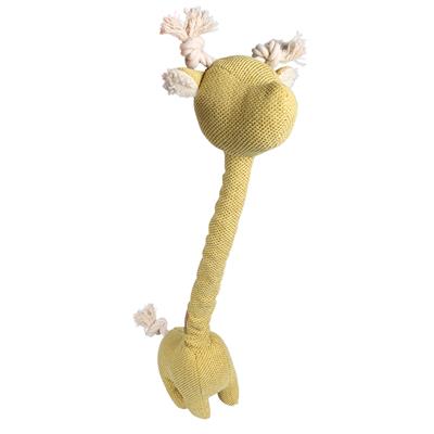 Akudim    D D Home Giraf I Chenille  20x52cm  Farve : Gul   Hundelegetøj   Bomuld Quot Quot Polyester   Alt Til Hunden