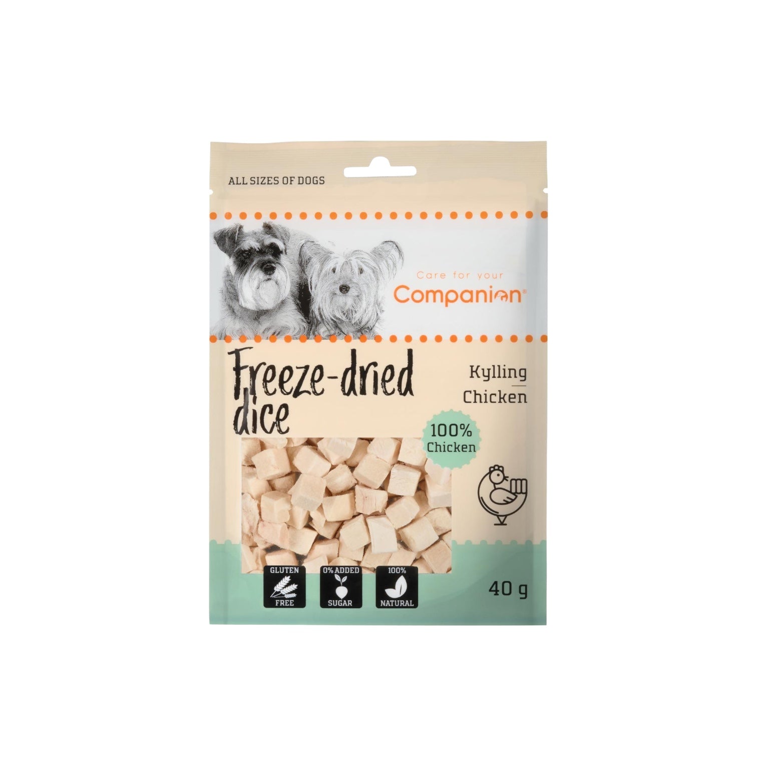Companion Freeze Dried Dice   Kylling   1  Stk