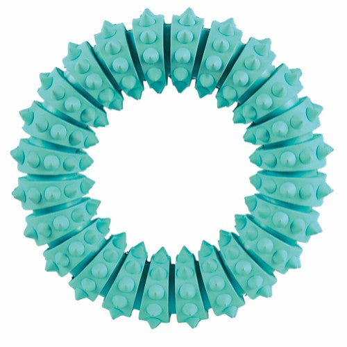 Trixie Denta Fun Ring ø 12 Cm  Naturgummi  Til Hunde Med Pebermyntesmag  For At Støtte Tandplejen Og Reducere Tandplak