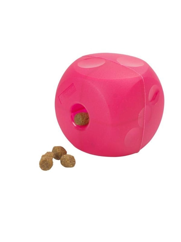 Kruuse Buster Soft Mini Cube   Magenta   Soft Fabric Treat Toy  Mini